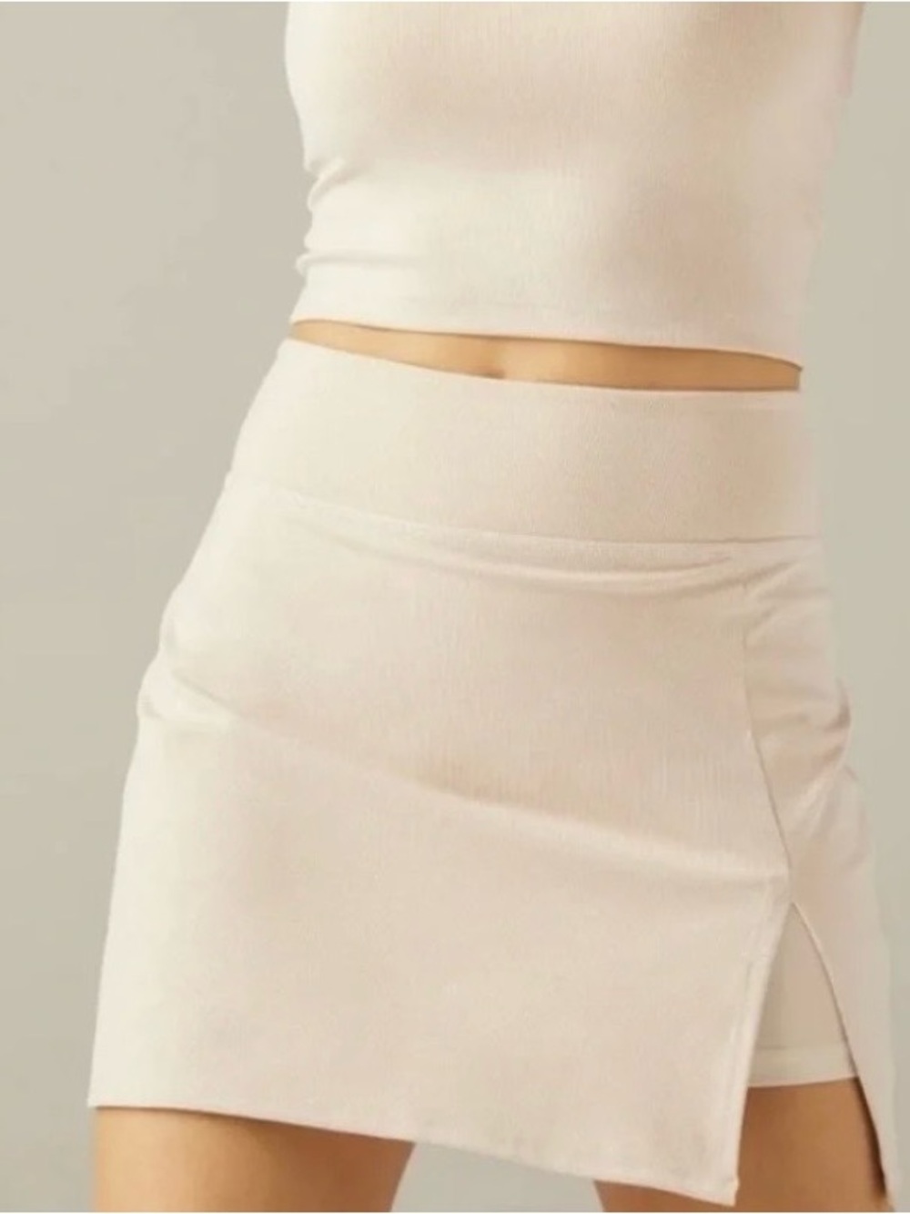 Beyond Yoga Heather Rib Hold Court Skirt Size XS
